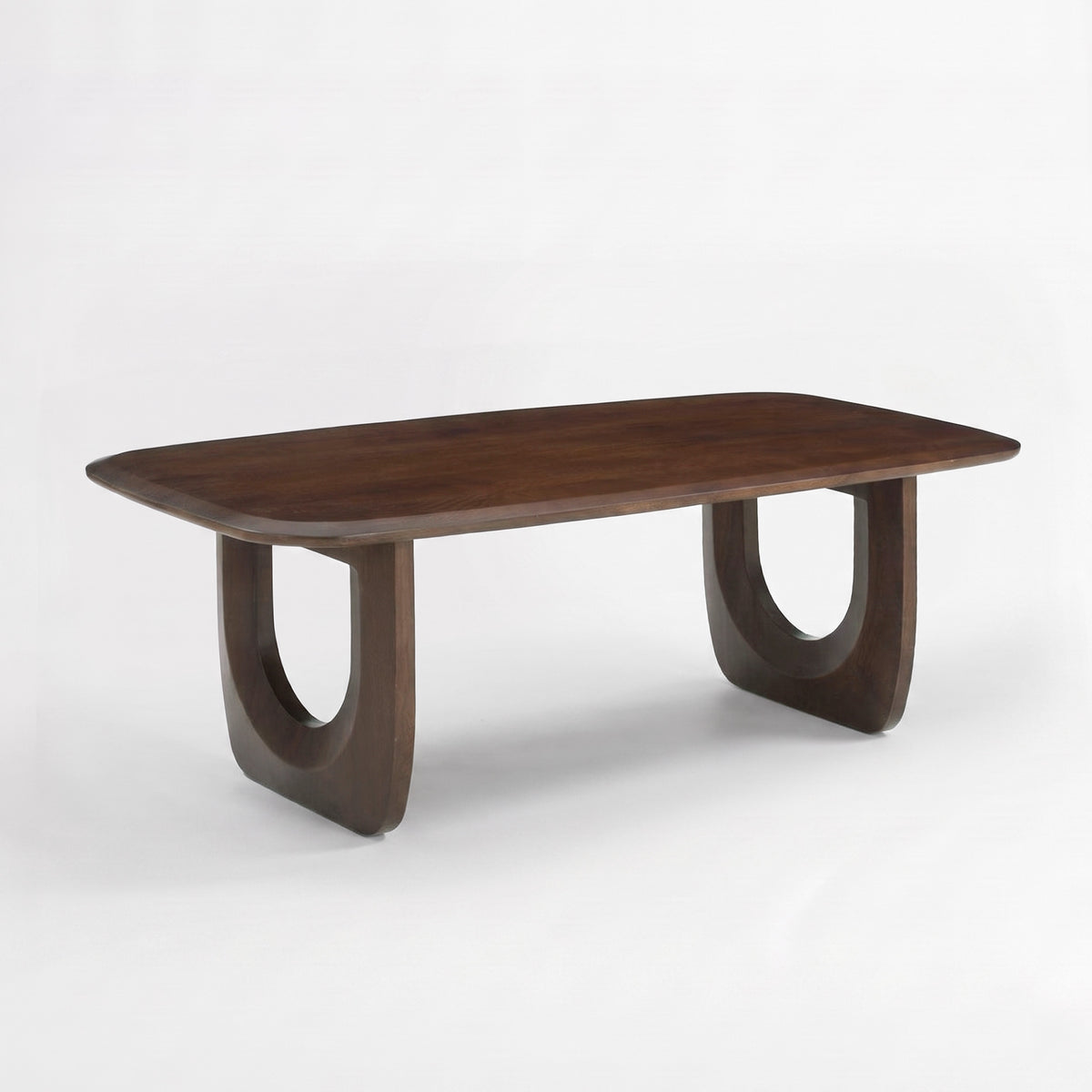 Table basse Maya en bois de manguier massif marron foncé 120 cm - Maison Pavane