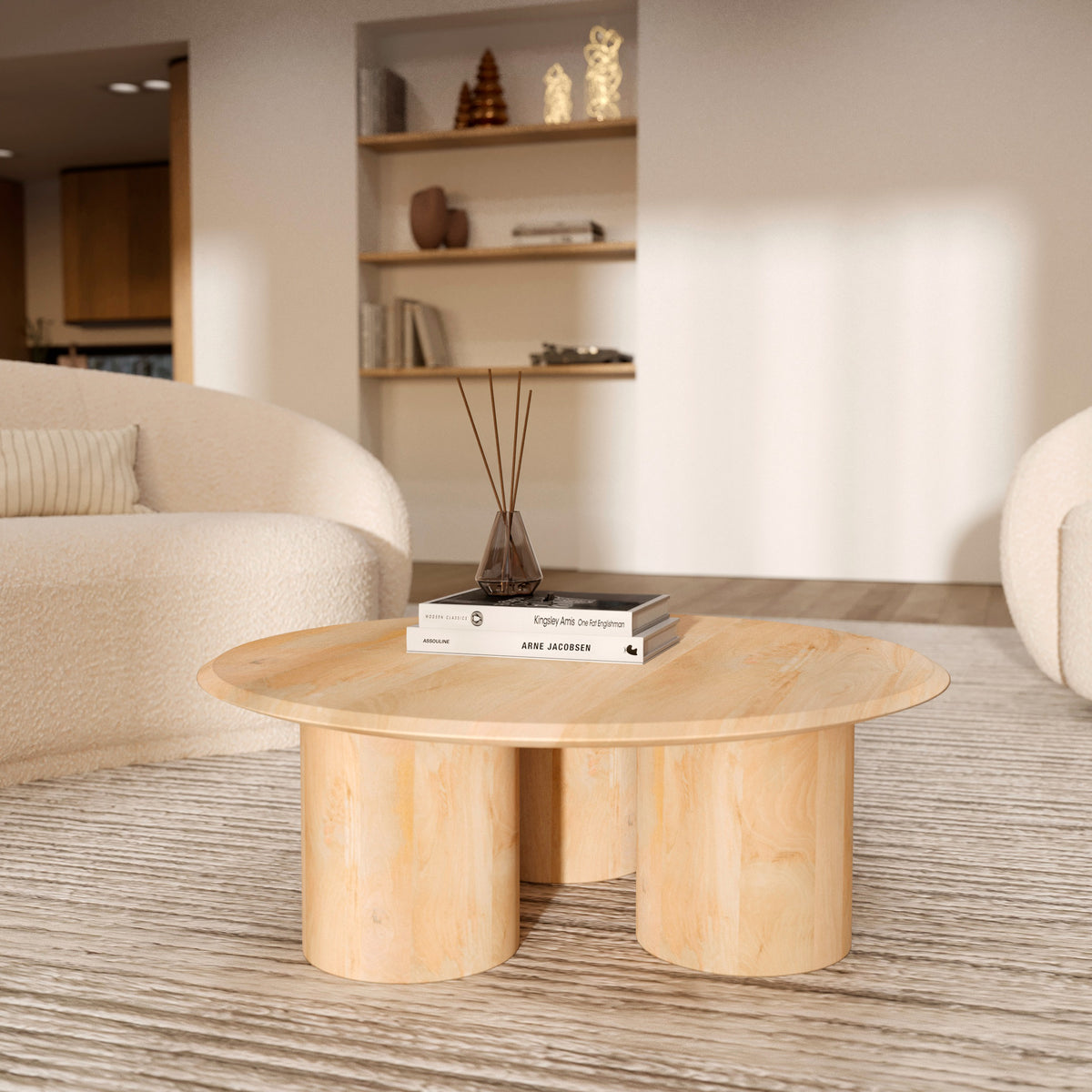 tavolino rotondo in legno di mango sacha rendez vous deco