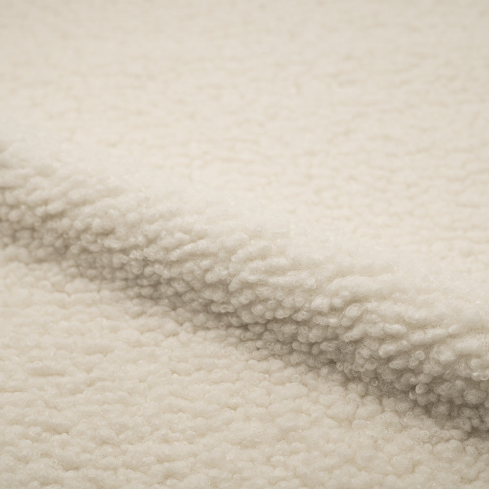 Rocking-chair Isola en tissu bouclé blanc