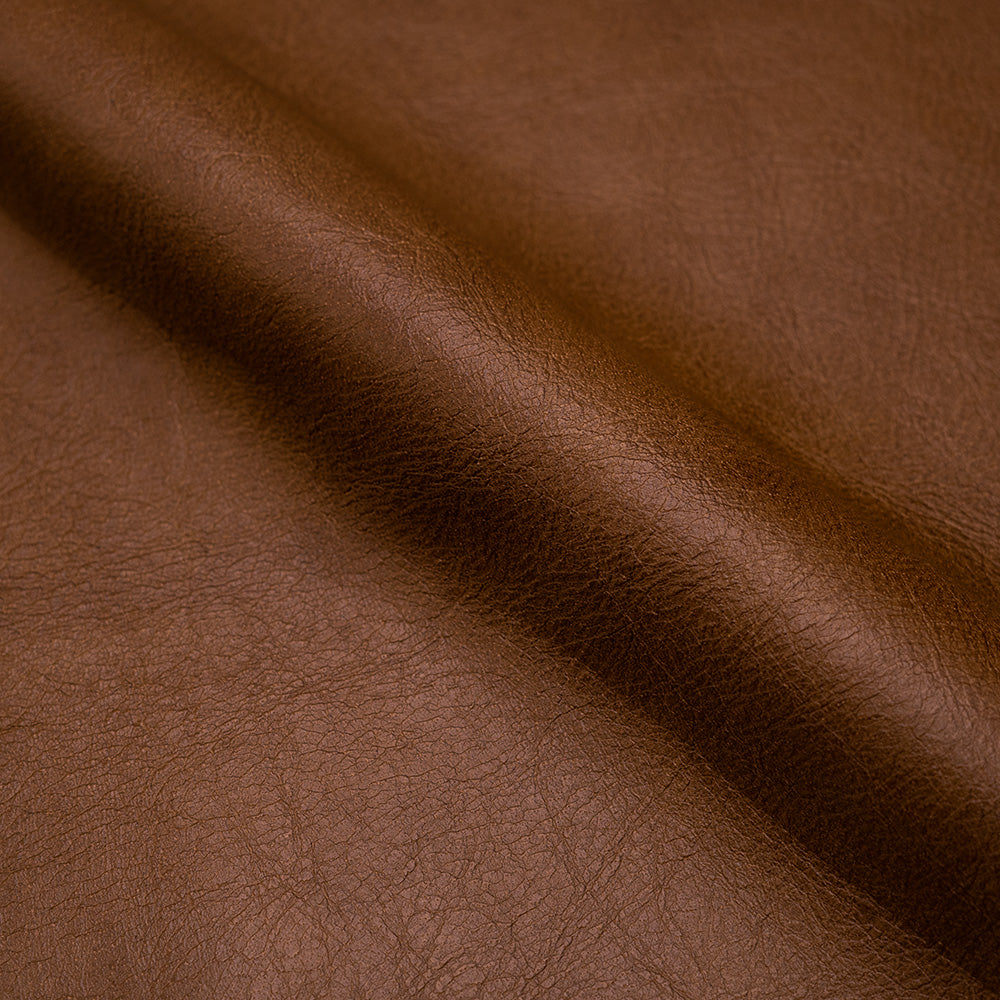 Rectangular Augustin pouf in brown buffalo leather
