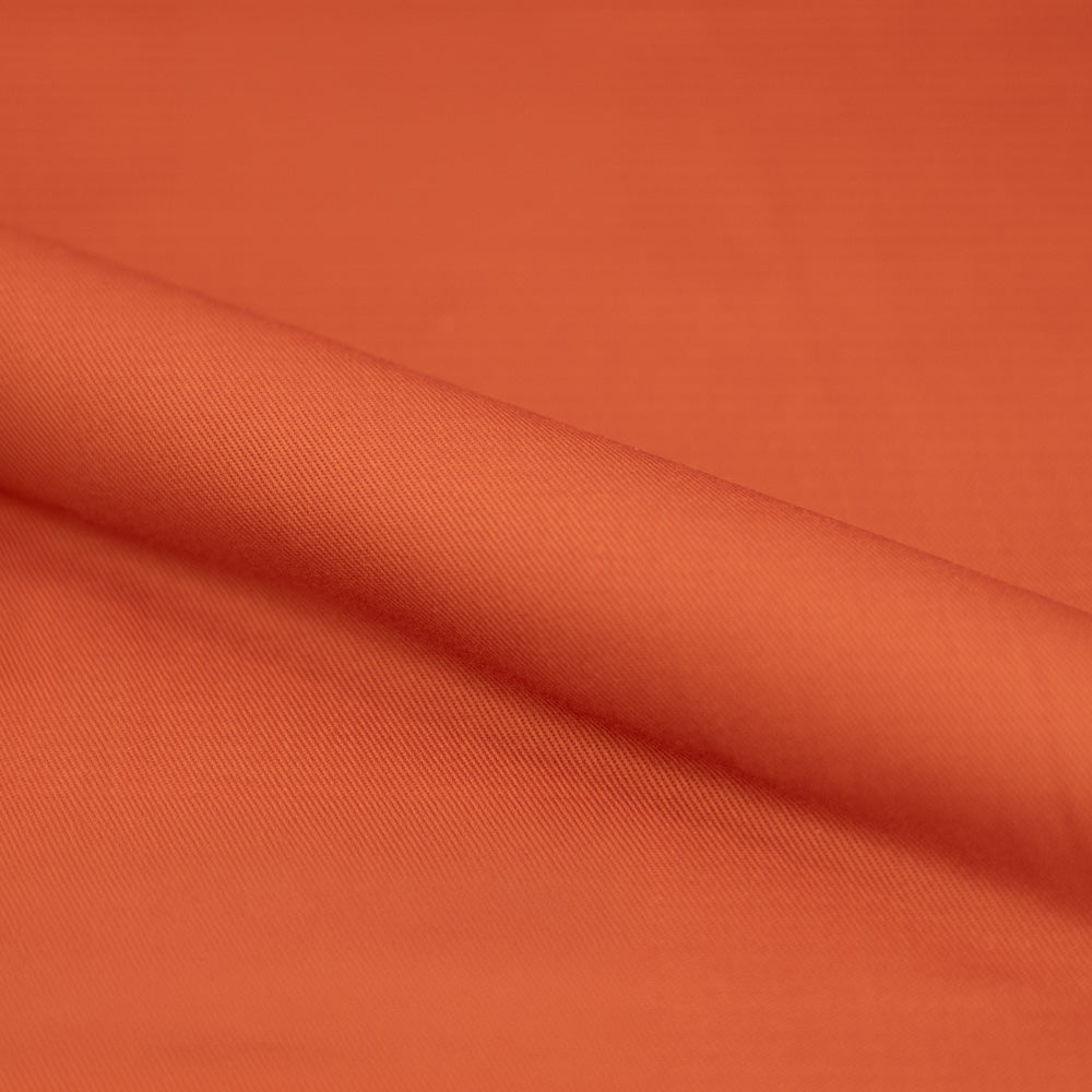 Lot de 2 chaises pour îlot central 66 cm Tamara en rotin et tissu orange vermillon