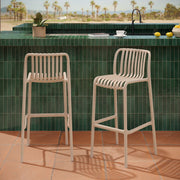 2 chaises de bar de jardin Duli