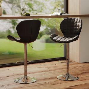 2 chaises de bar en cuir synthétique mazzia