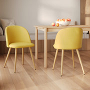 2 sedie in tessuto giallo cozy rdv deco