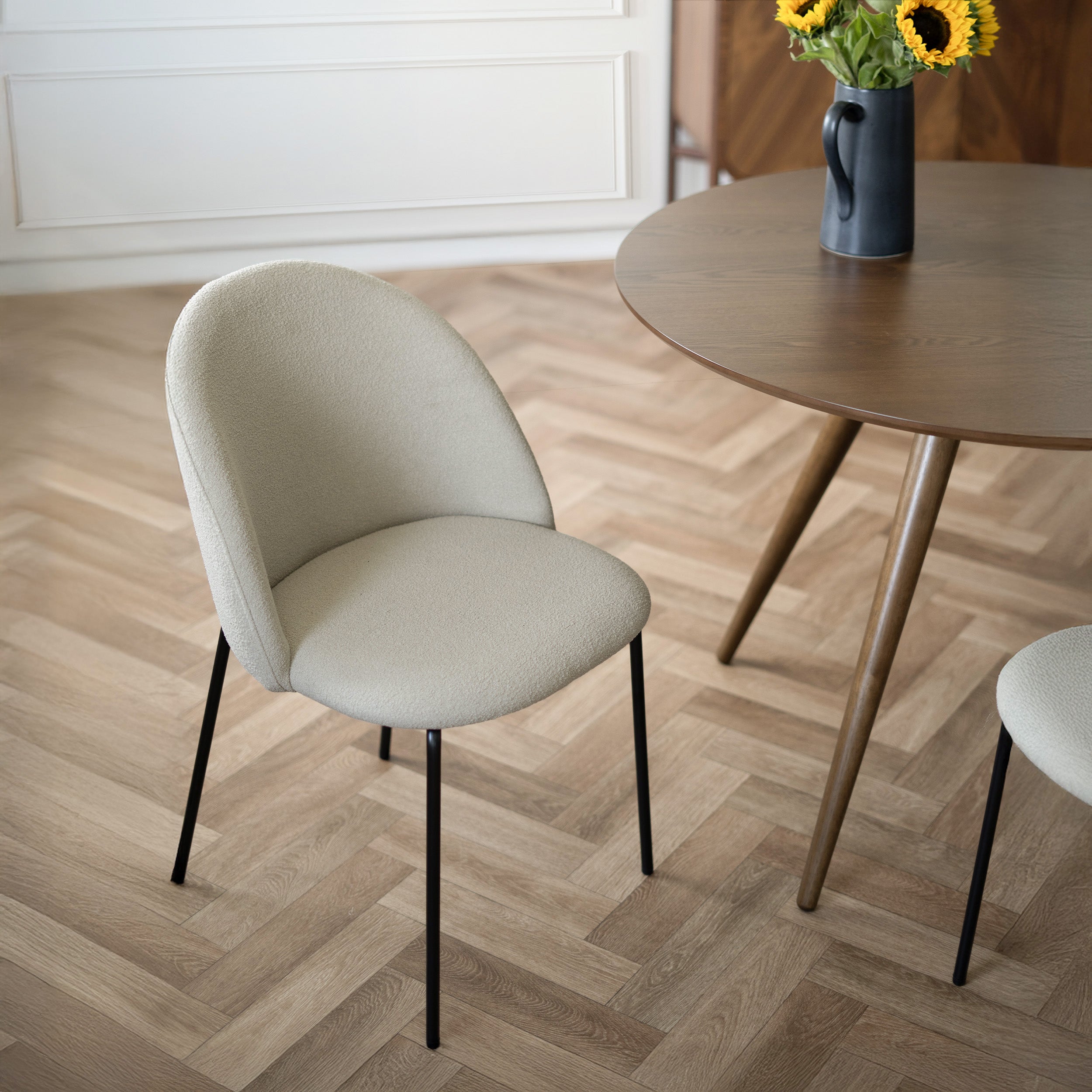 2 sedie karl tessuto beige