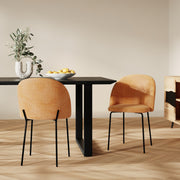 2 chaises Karl tissu jaune