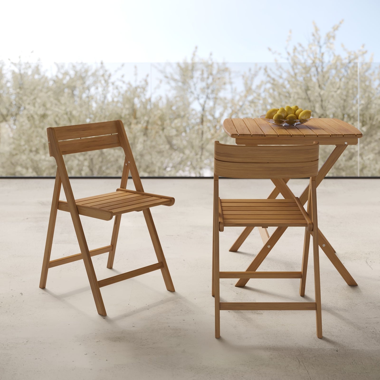2 chaises pliantes Siquijor acacia