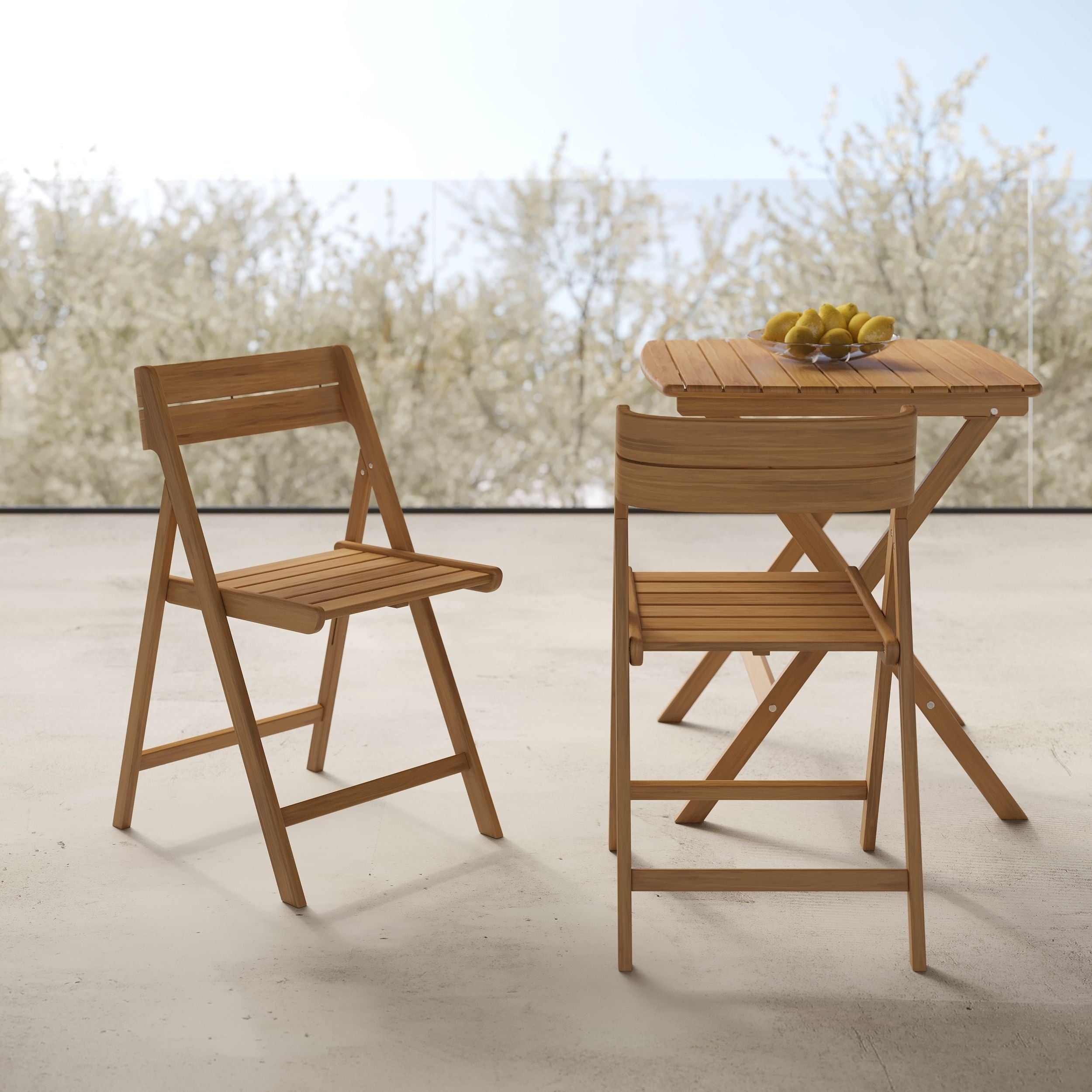 2 chaises pliantes Siquijor acacia