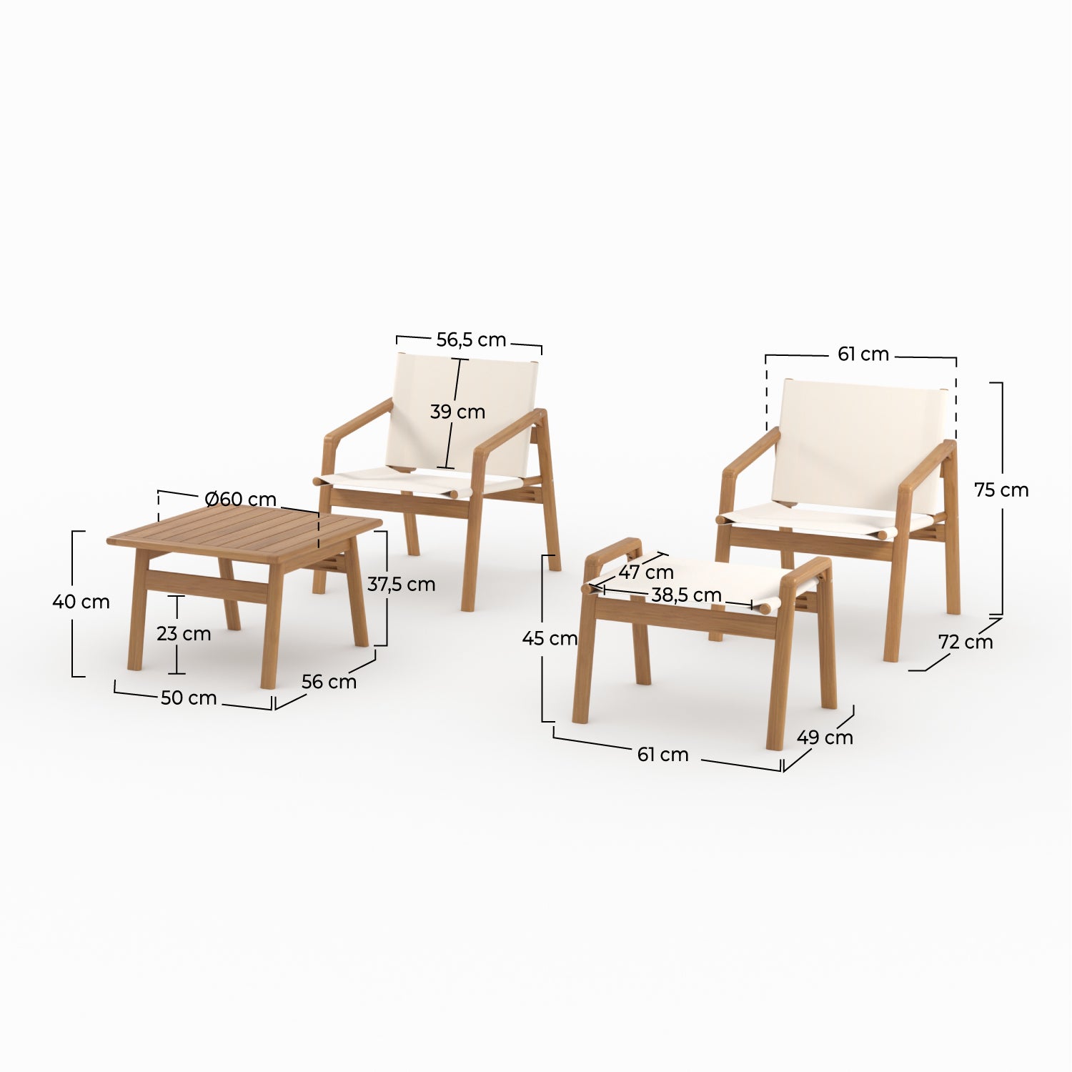 2 places fauteuils blanc et marron