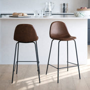 Silla de bar de media altura Henrik marrón 65 cm (juego de 2)