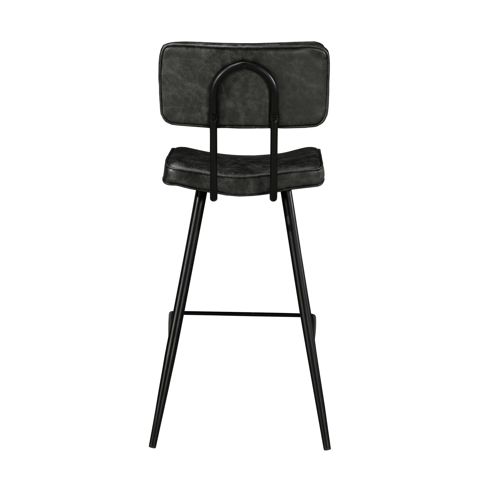 chaise de bar cuir noir