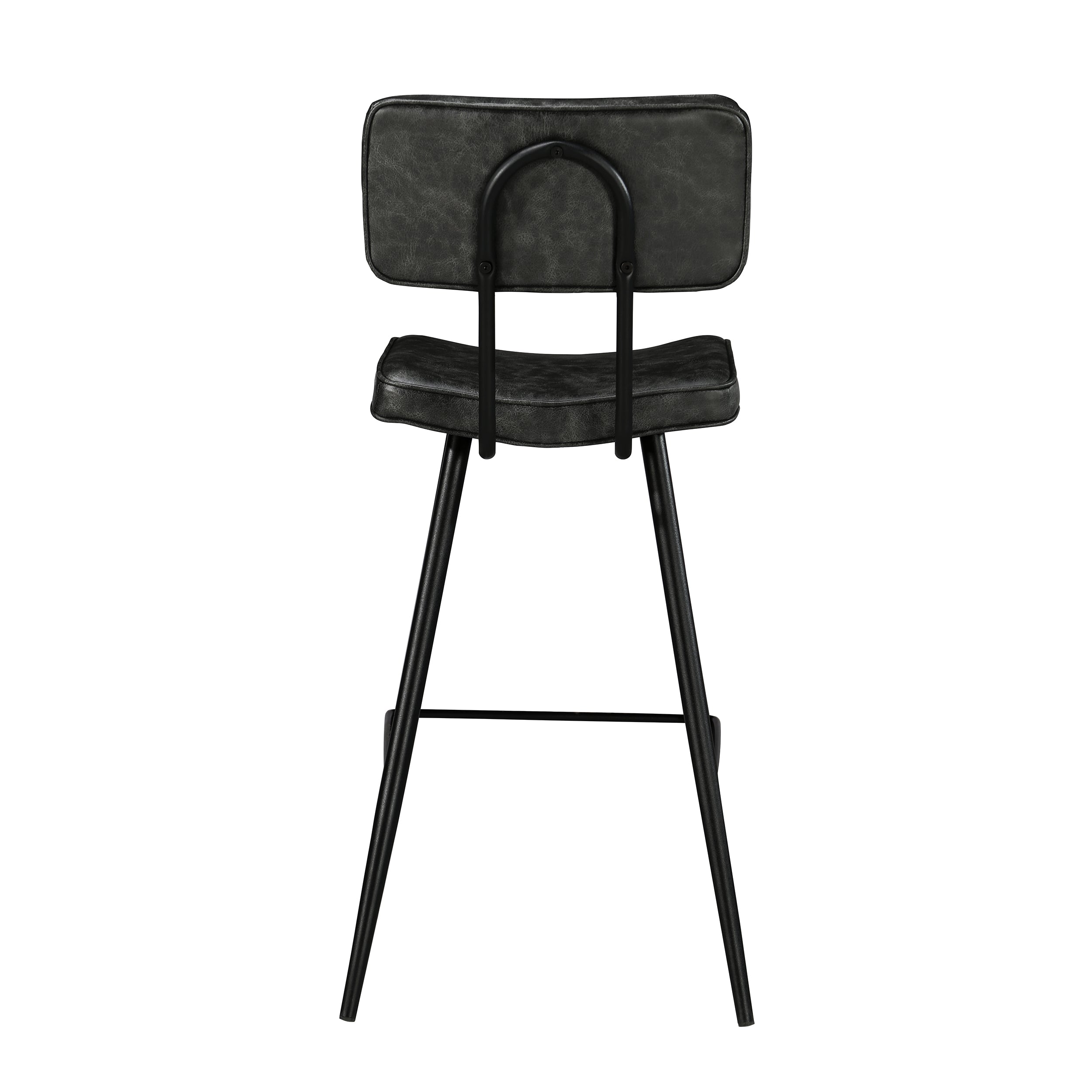 chaise de bar cuir noir