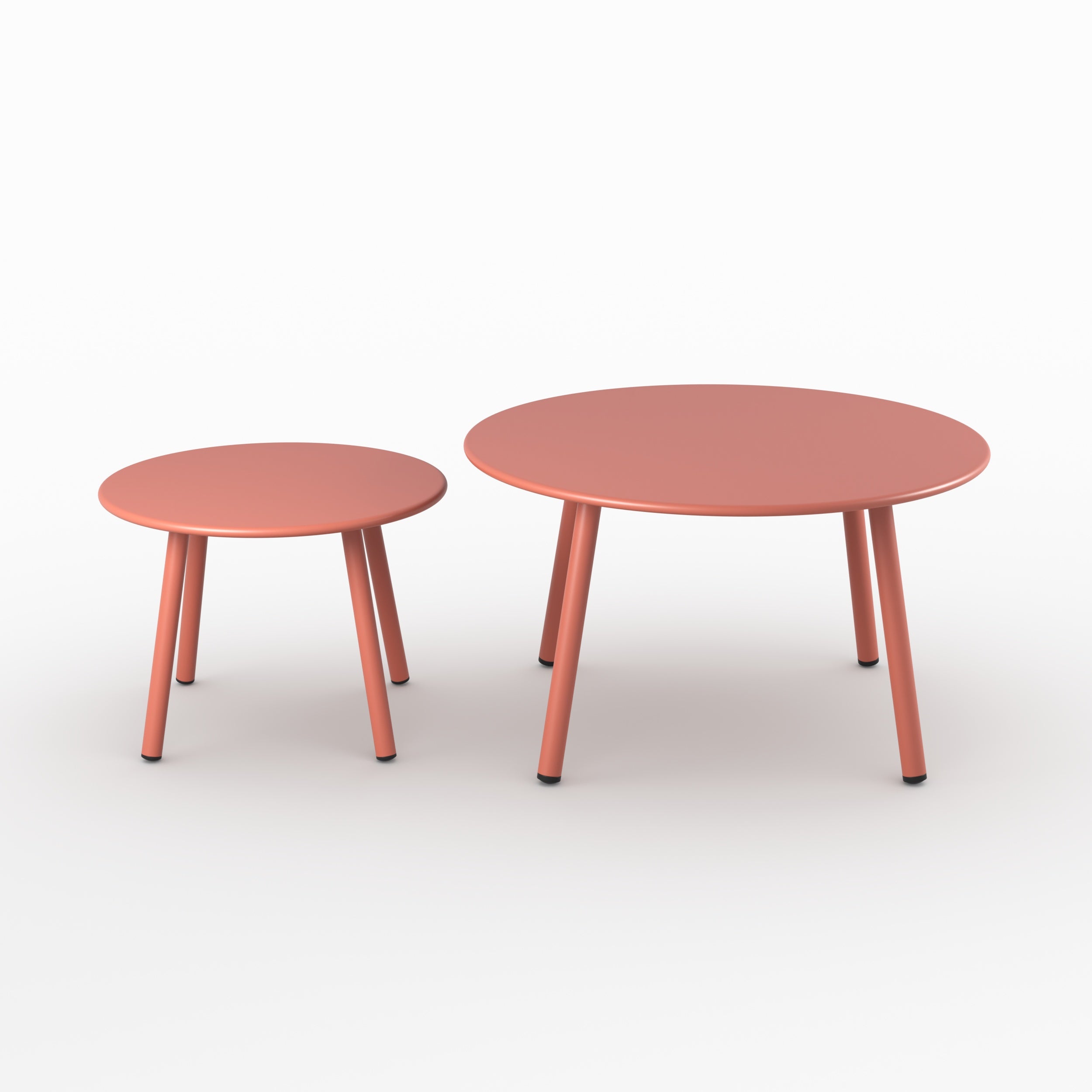 2 de lot terracotta métal en feria jardin de basses tables