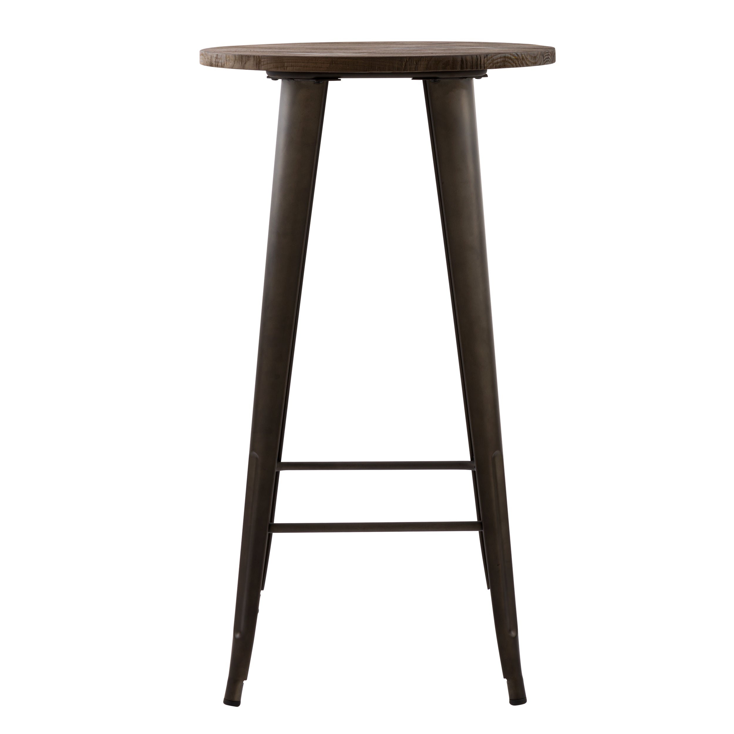 Mesa de bar redonda Chimie Ø60 cm de madera oscura