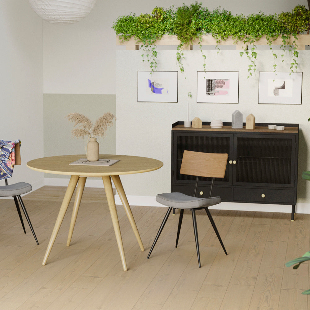 tavolo liwa rotondo 105 cm in legno chiaro