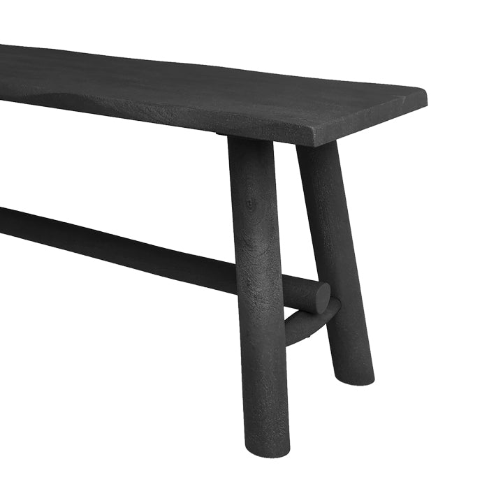 acquisto panca nera toxis 145 cm in legno di mango 3 posti