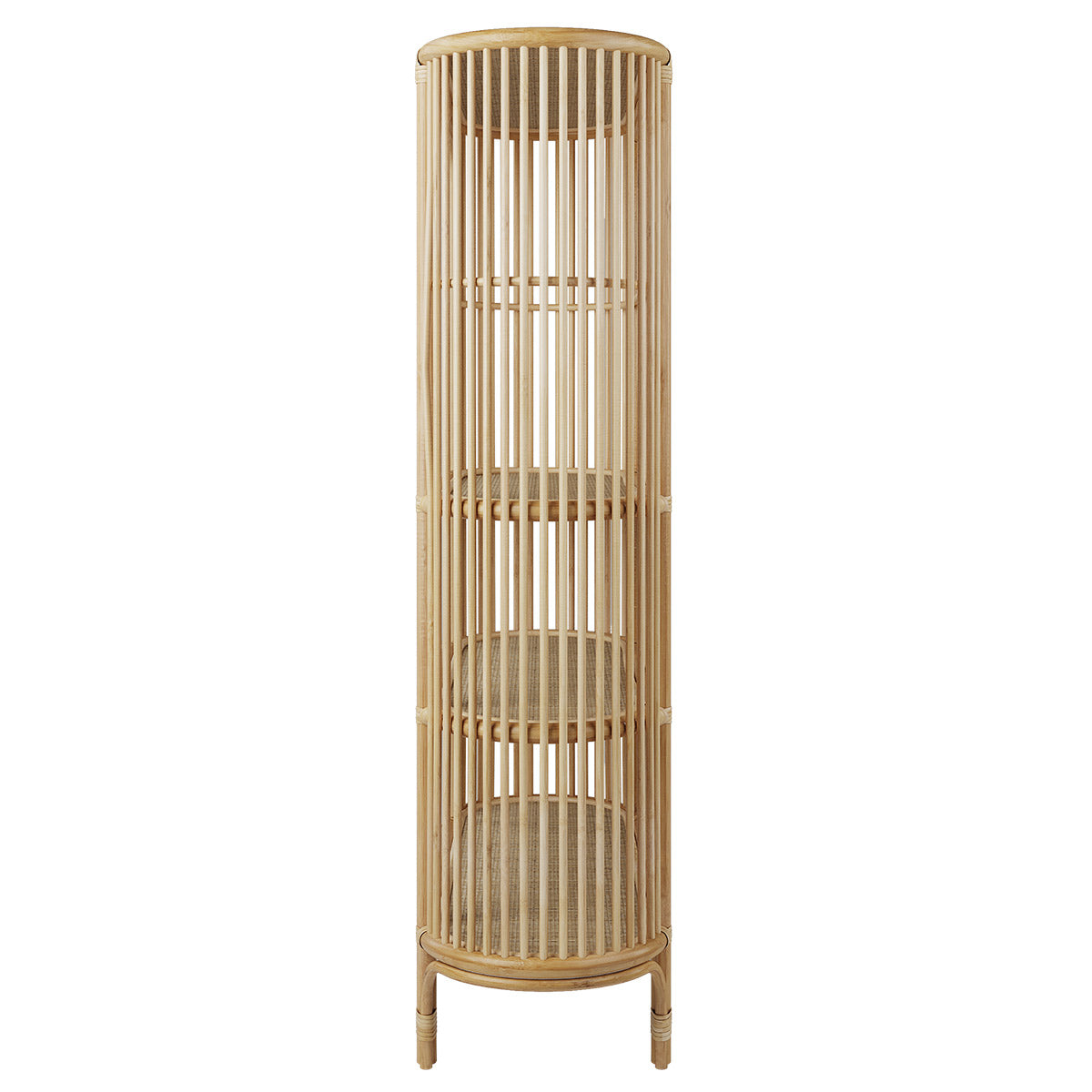 acquisto di una biblioteca in rattan naturale con diversi ripiani Marthe