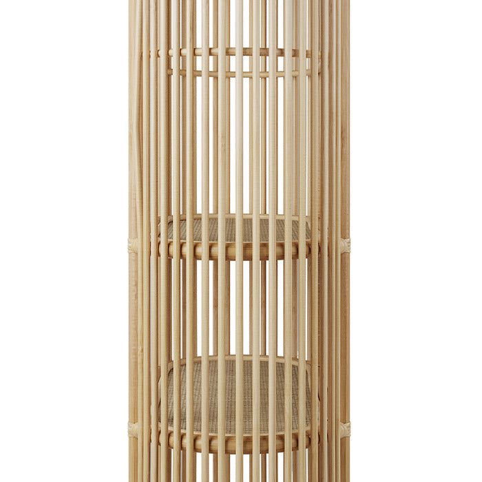 acquisto libreria Marthe in rattan naturale con diversi scaffali