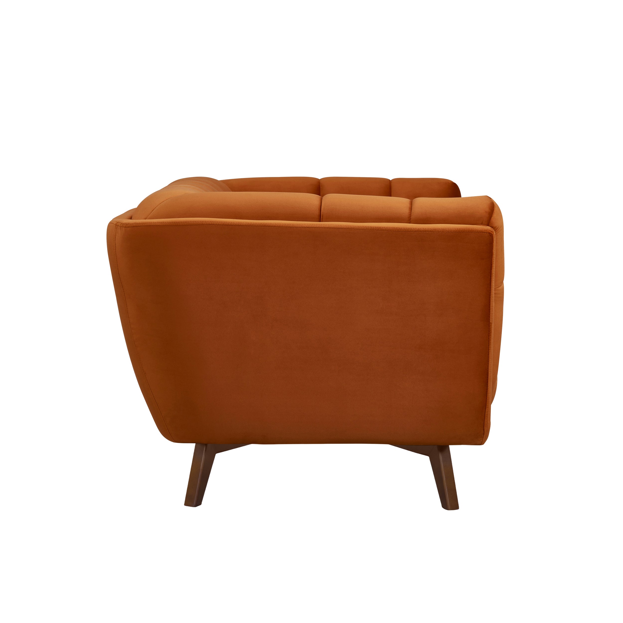 acquisto divano 2 posti arancione velluto art deco