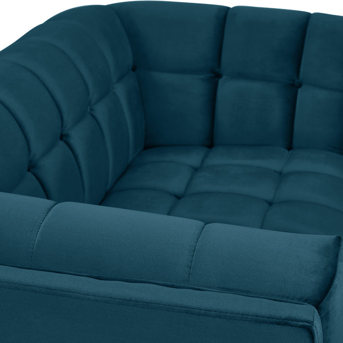 acquisto divano 2 posti in velluto blu