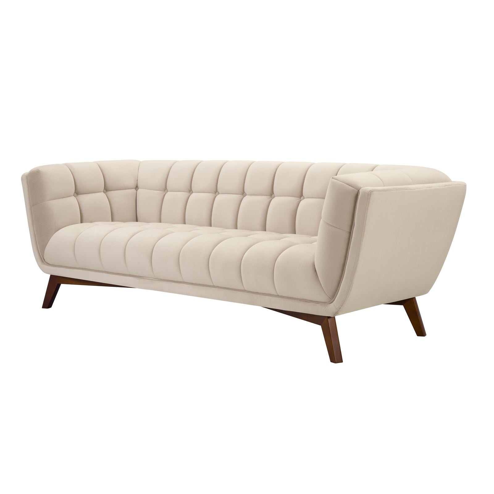 acquisto divano 3 posti in velluto beige