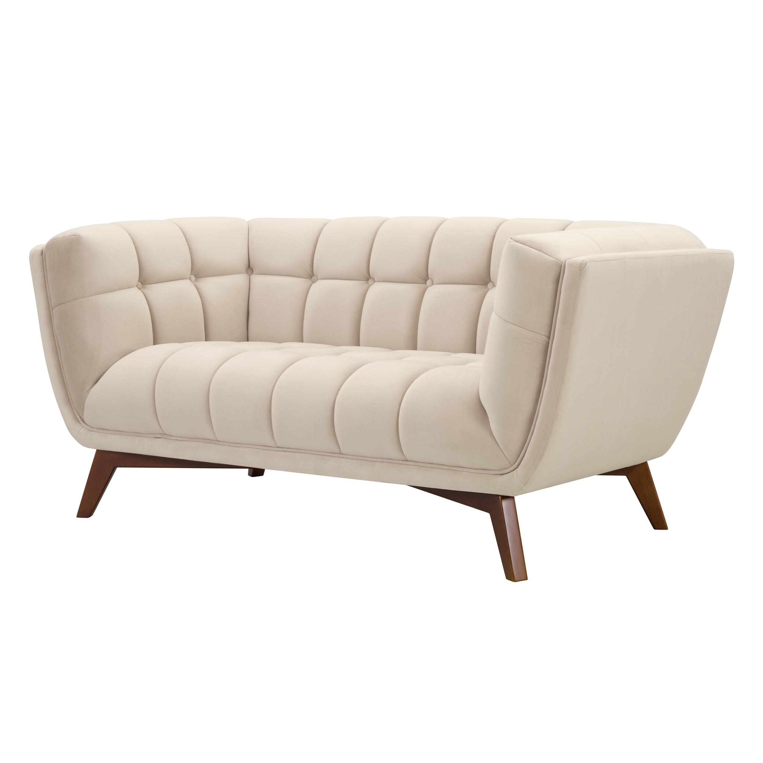 acquisto divano in velluto beige imbottito