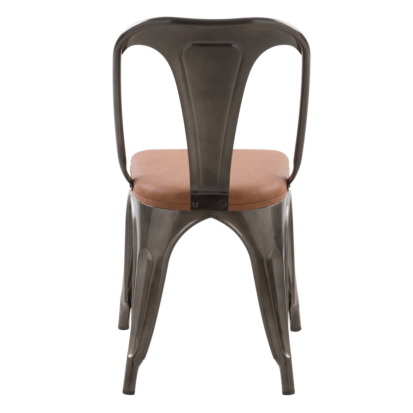 acquisto sedia cromo e marrone industriale