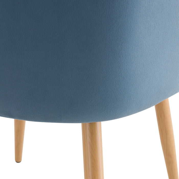 acquisto sedia comoda blu con gambe in metallo