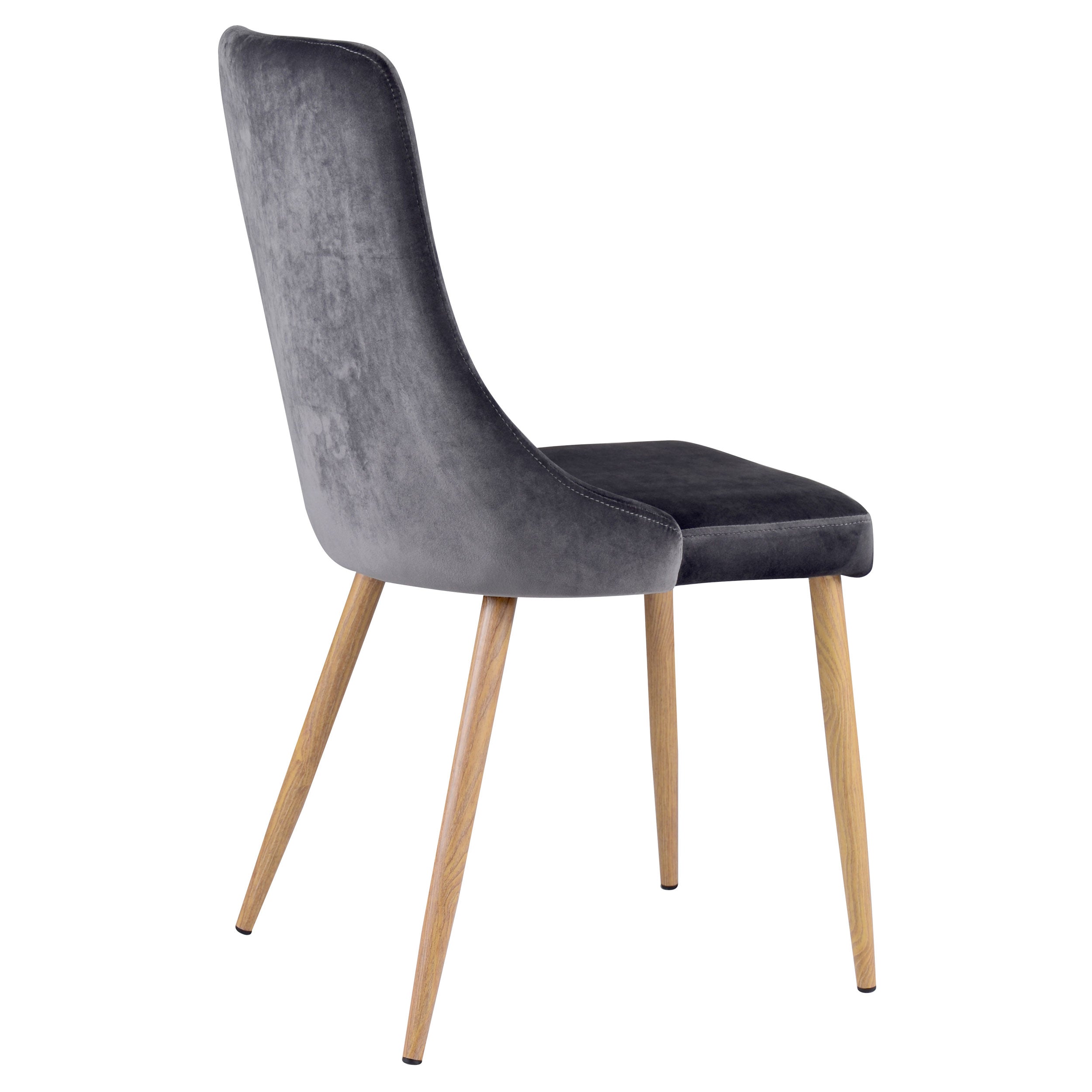 acquisto sedia confortevole grigio velluto