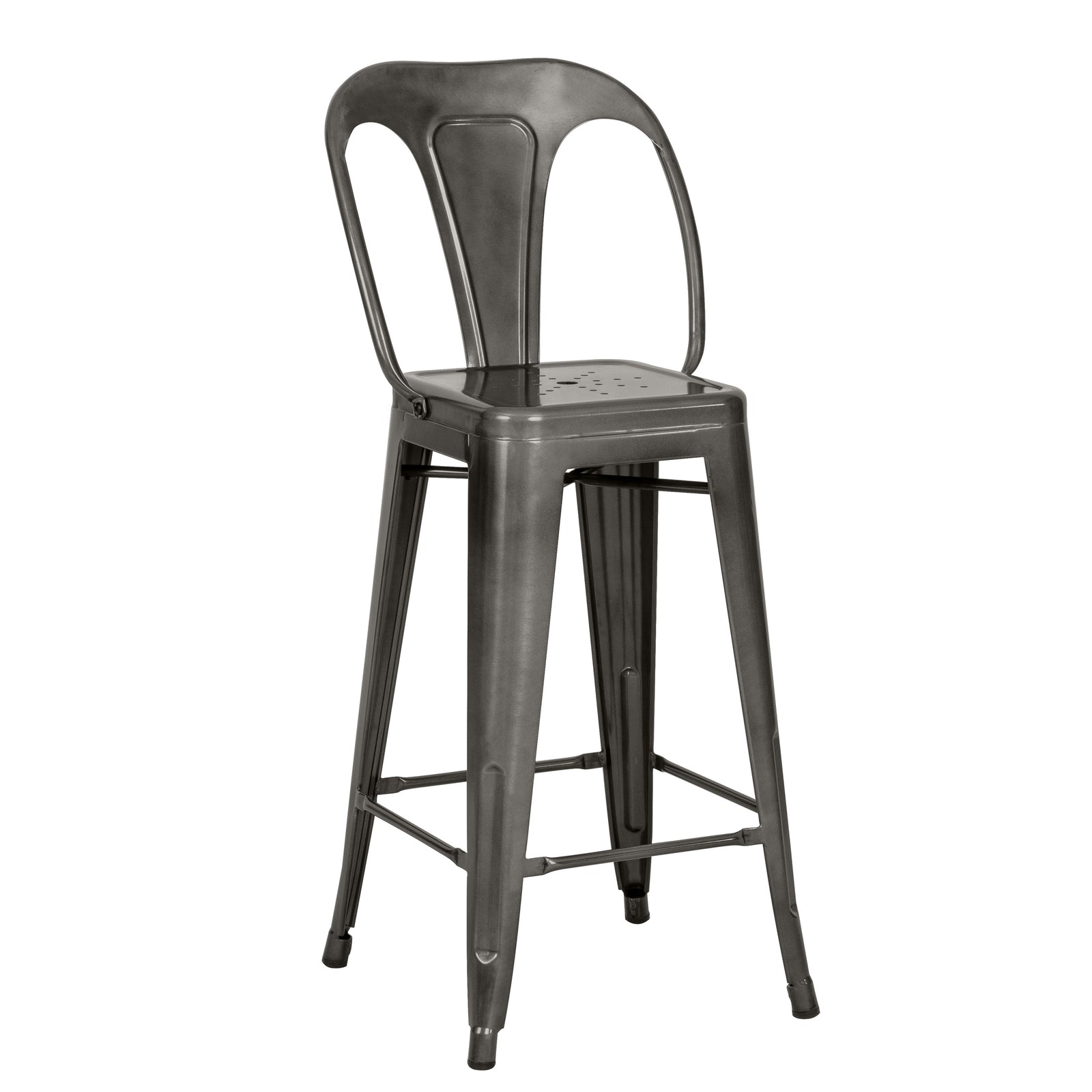 acquisto sedia da bar antracite metallo