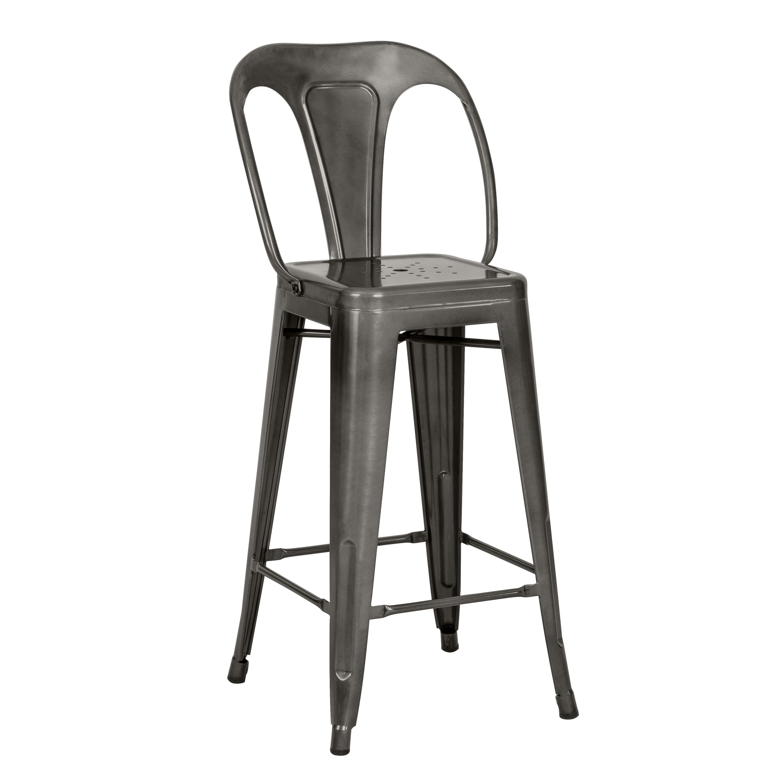 achat chaise de bar anthracite metal