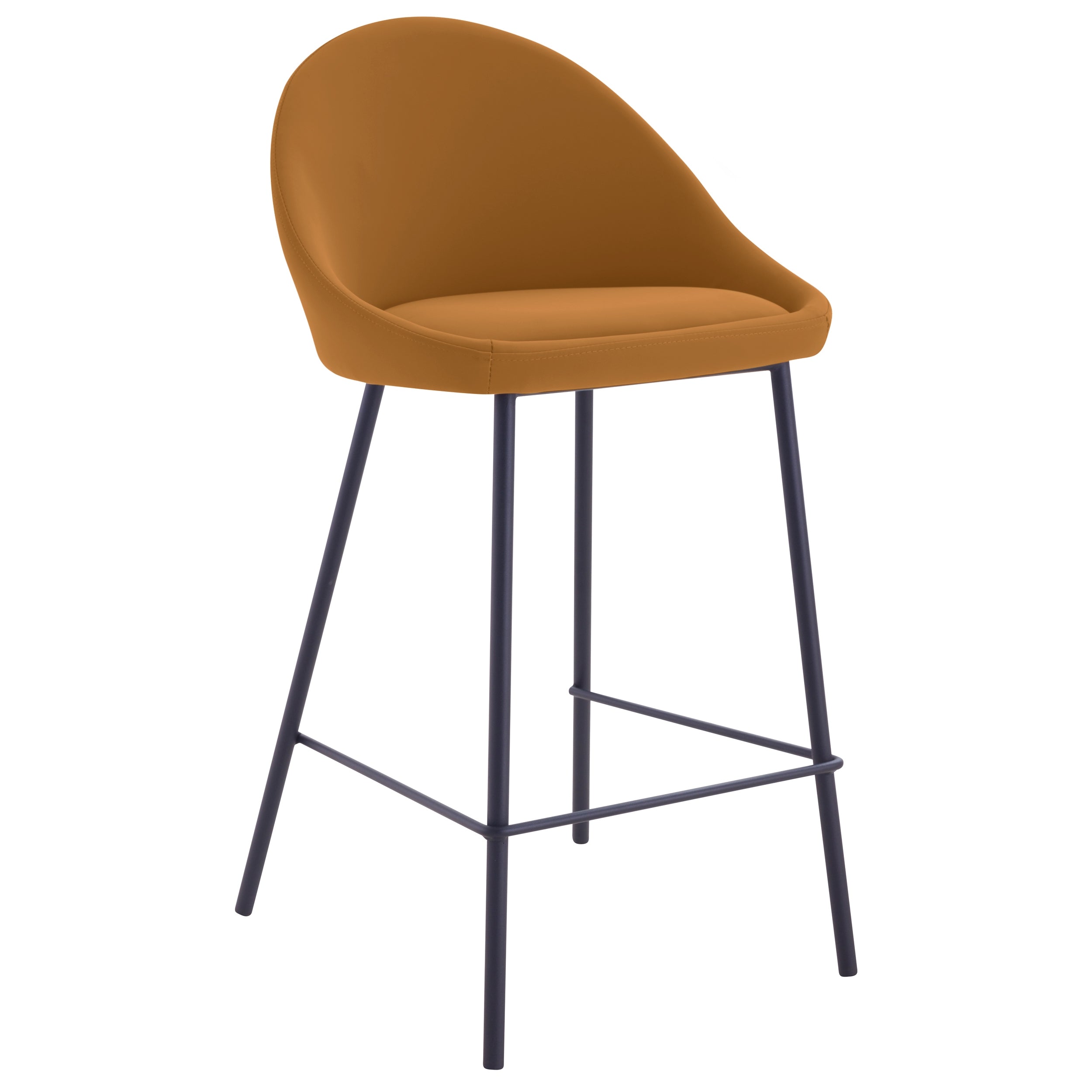 achat chaise de bar avec dossier arrondi camel