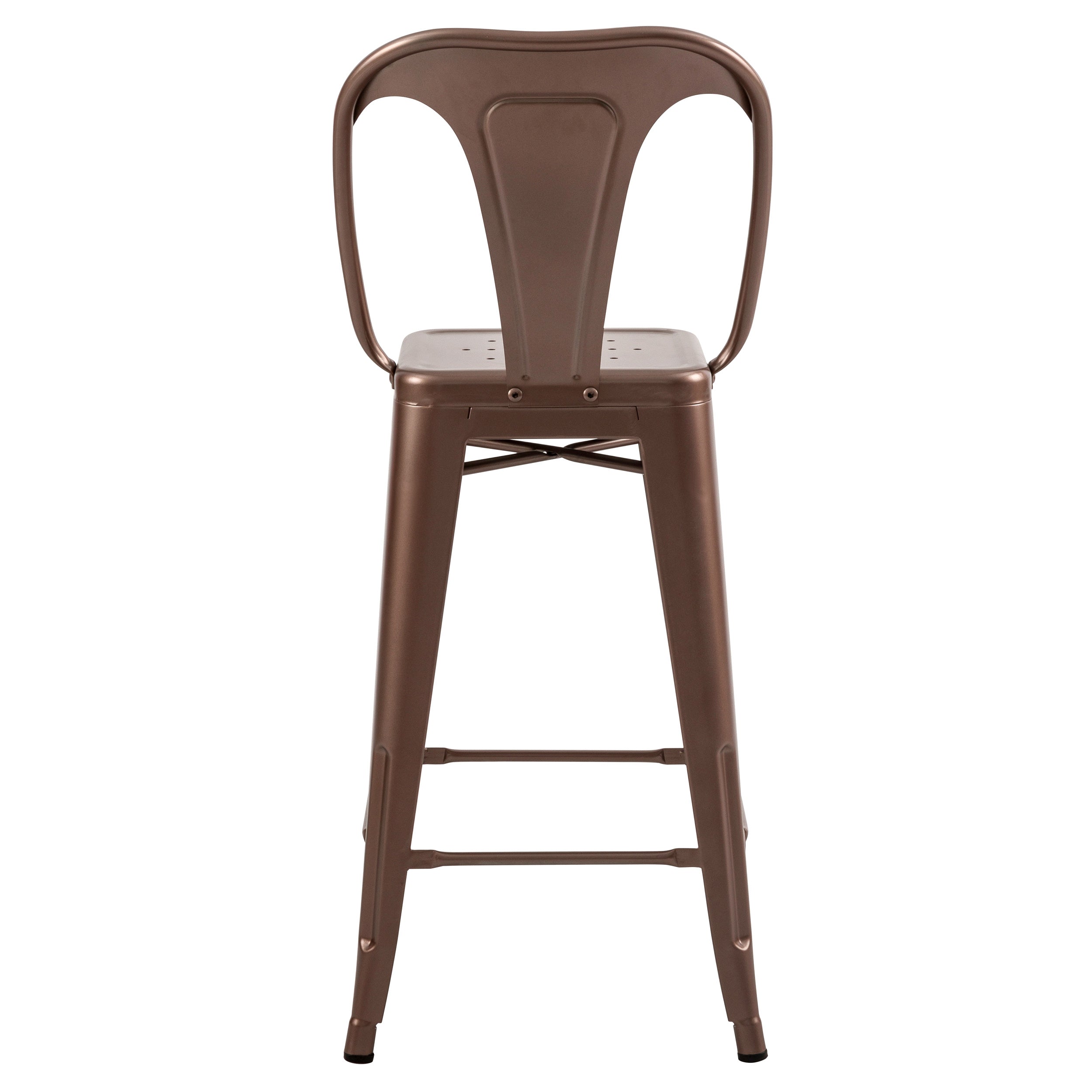 achat chaise de bar dossier metal cuivre