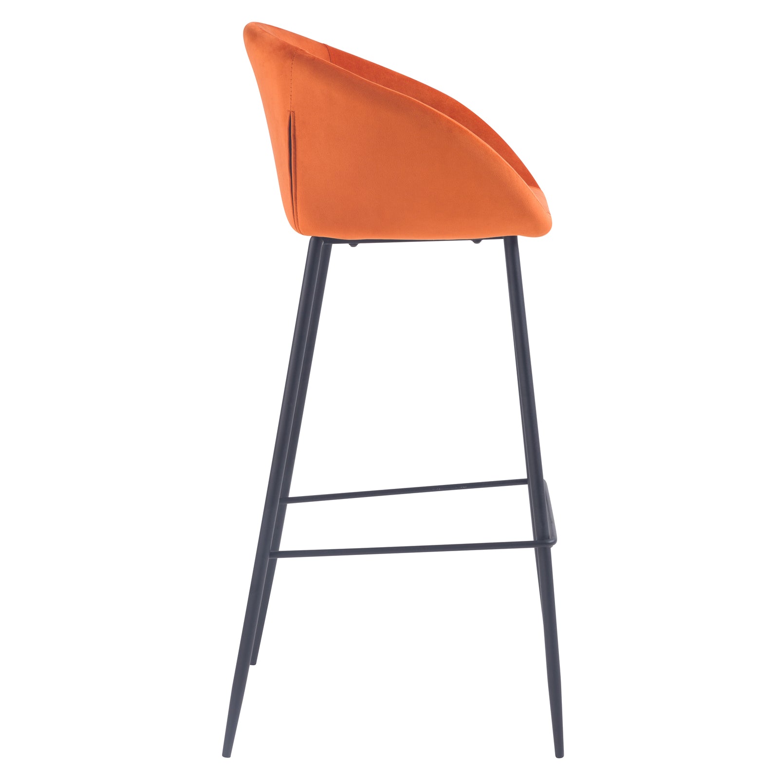 acquisto sedia da bar con schienale in velluto corallo set da 2