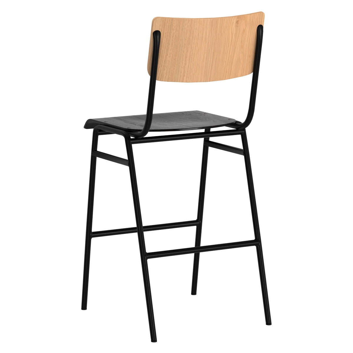 achat chaise de bar en bois clair et noir