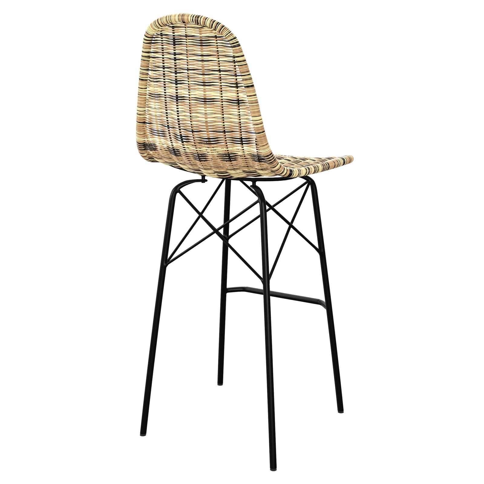 acquisto sedia da bar in resina intrecciata