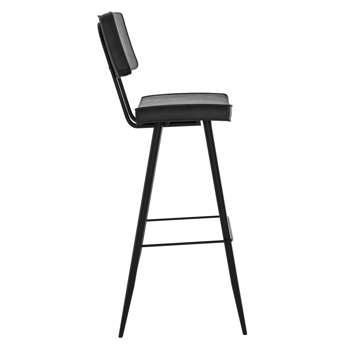 achat chaise de bar grise et noire lot de 2