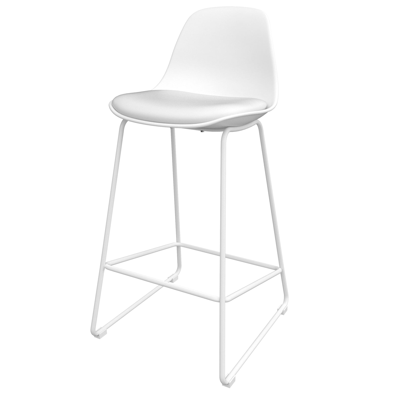acquisto sedia da bar set di 2 bianca
