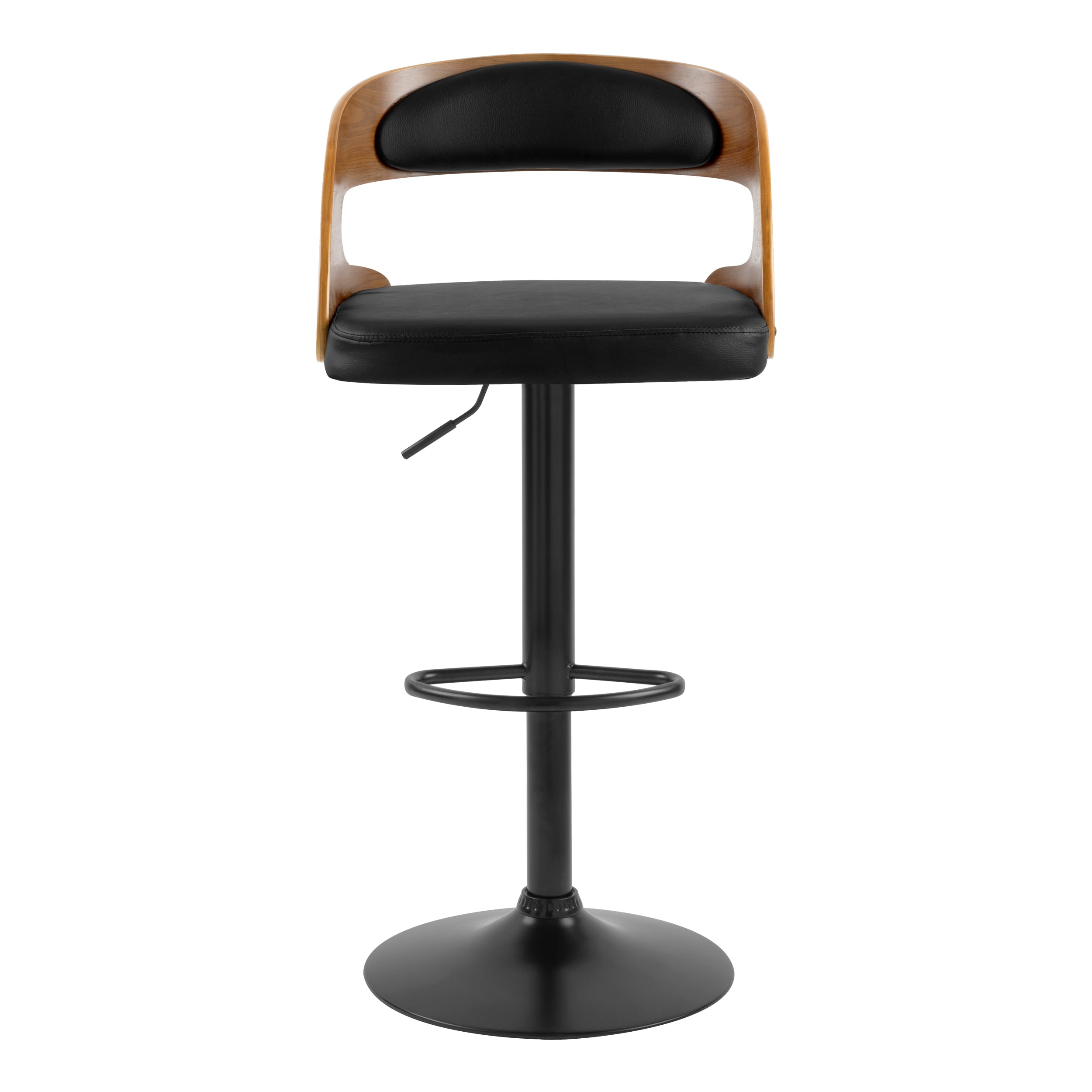 achat chaise de bar noire bois simili