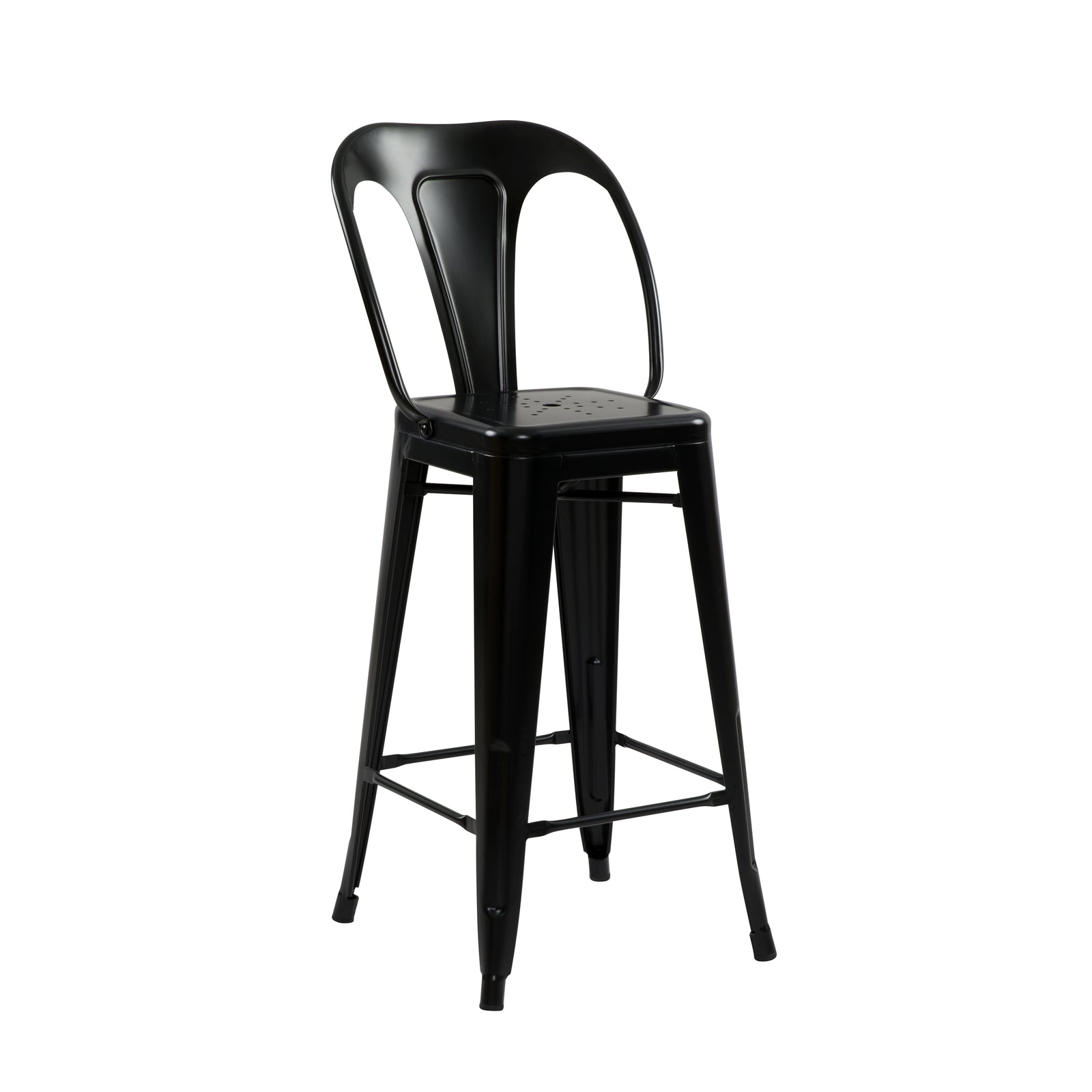 acquisto sedia da bar nera in metallo