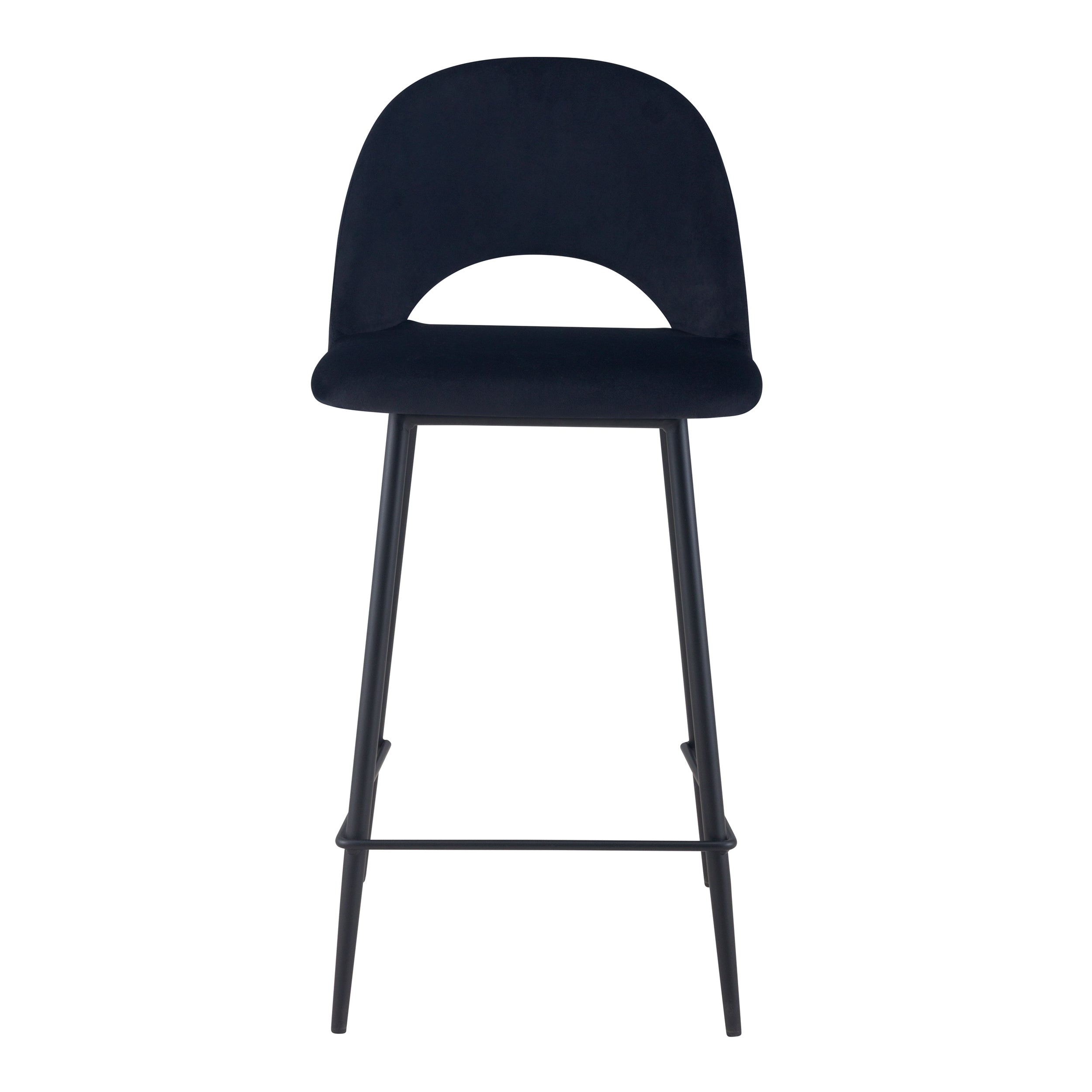 achat chaise de bar noire lot de 2 velours