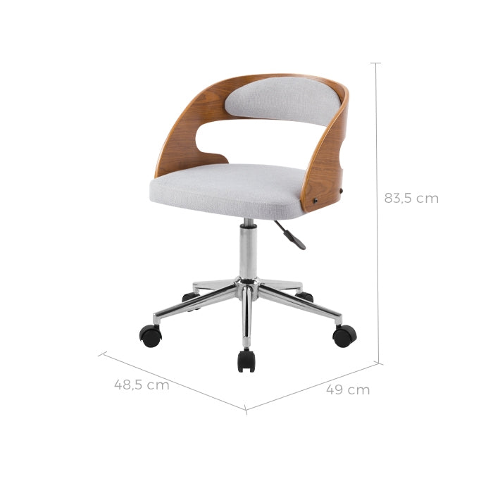 achat chaise de bureau grise a roulette