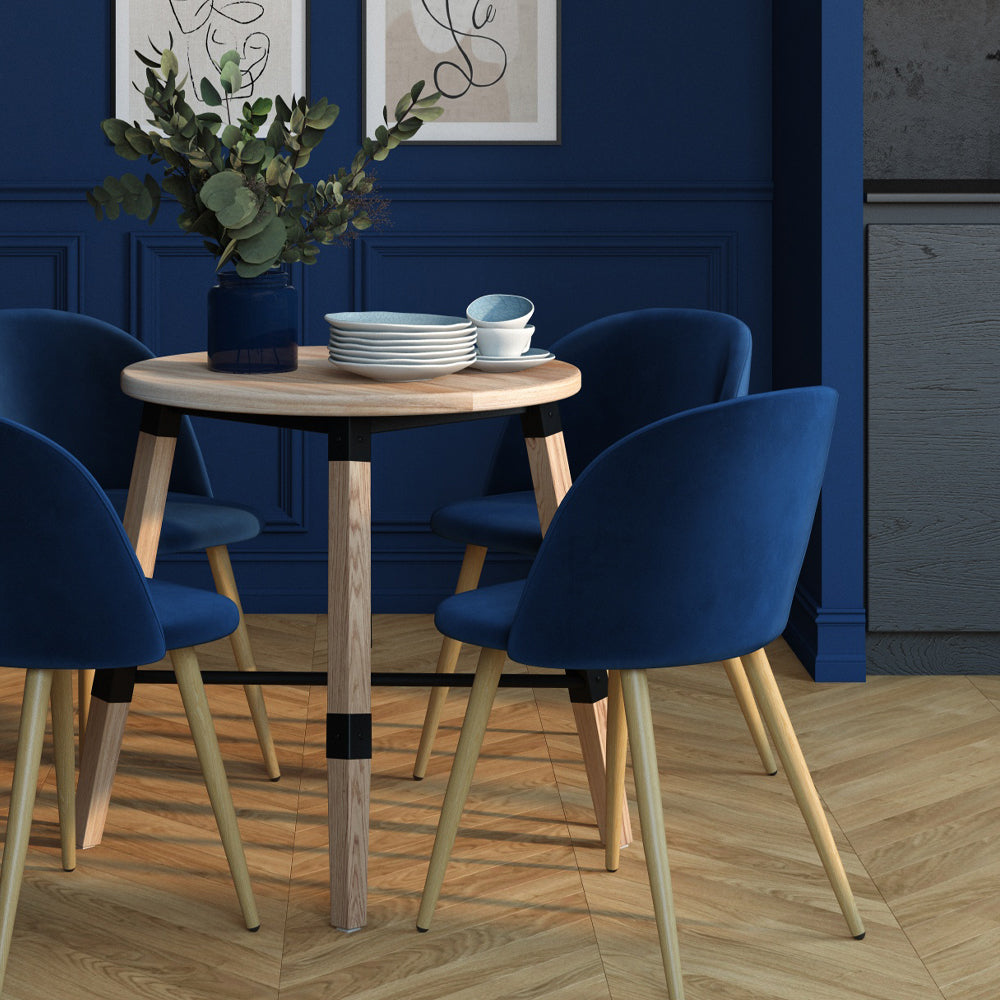 acquisto sedia design tessuto blu scuro