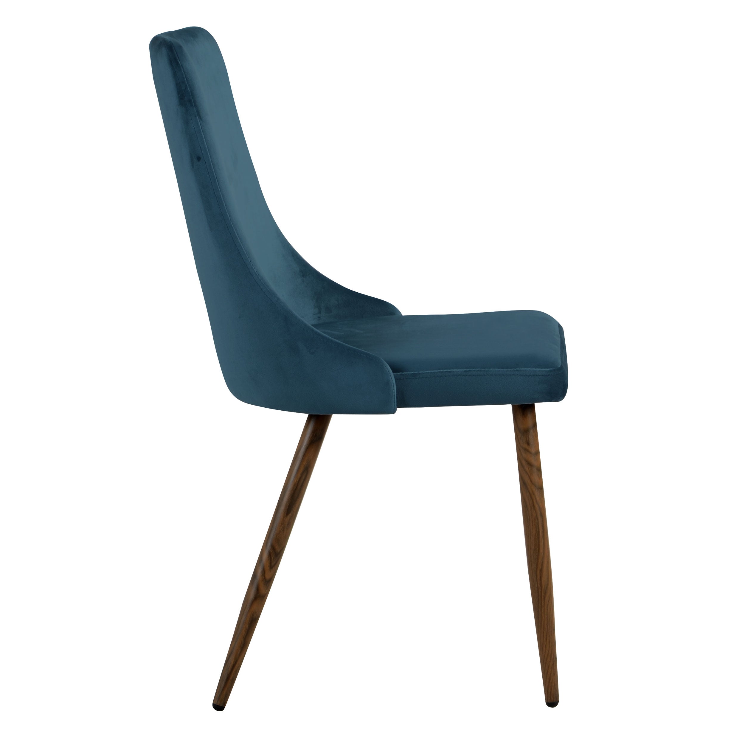 acquisto sedia in velluto blu set di 2