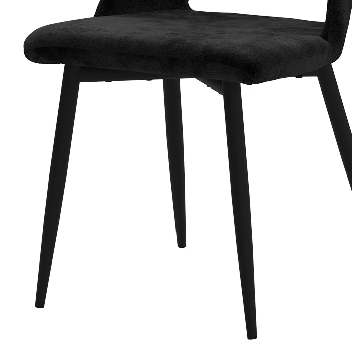 achat chaise en velours noir