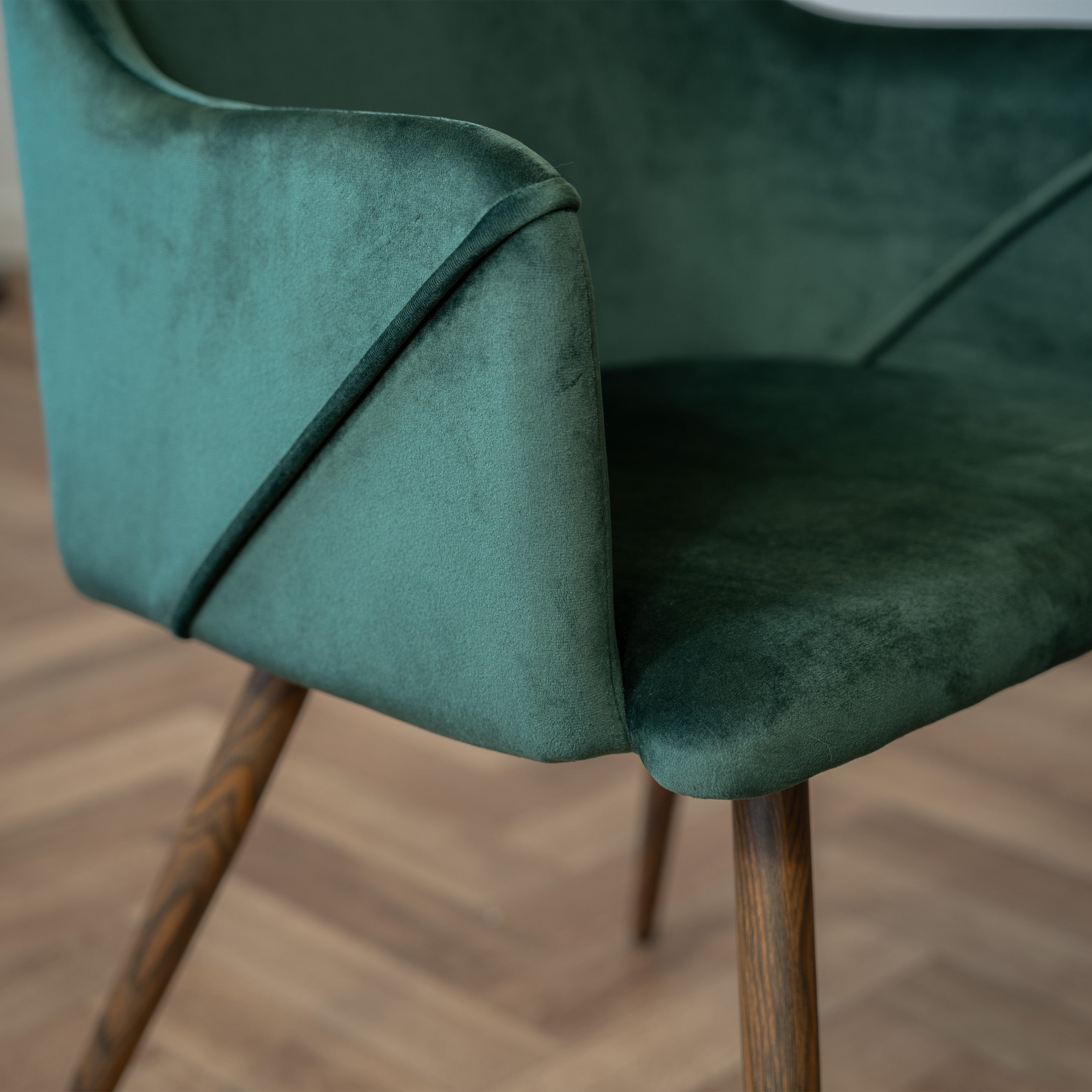 acquisto sedia in velluto verde scuro design vintage couture