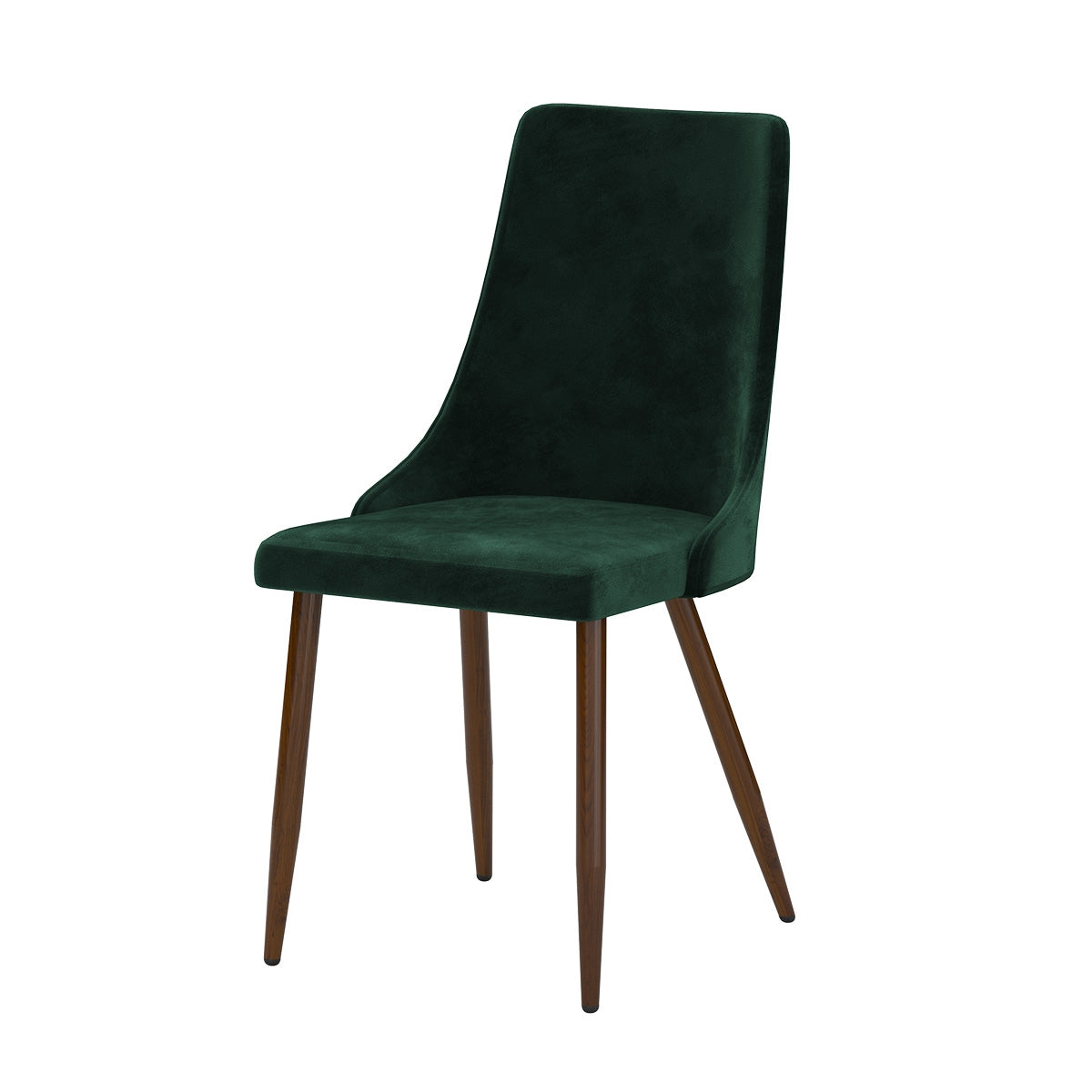 acquisto sedia in velluto verde con piedi in legno