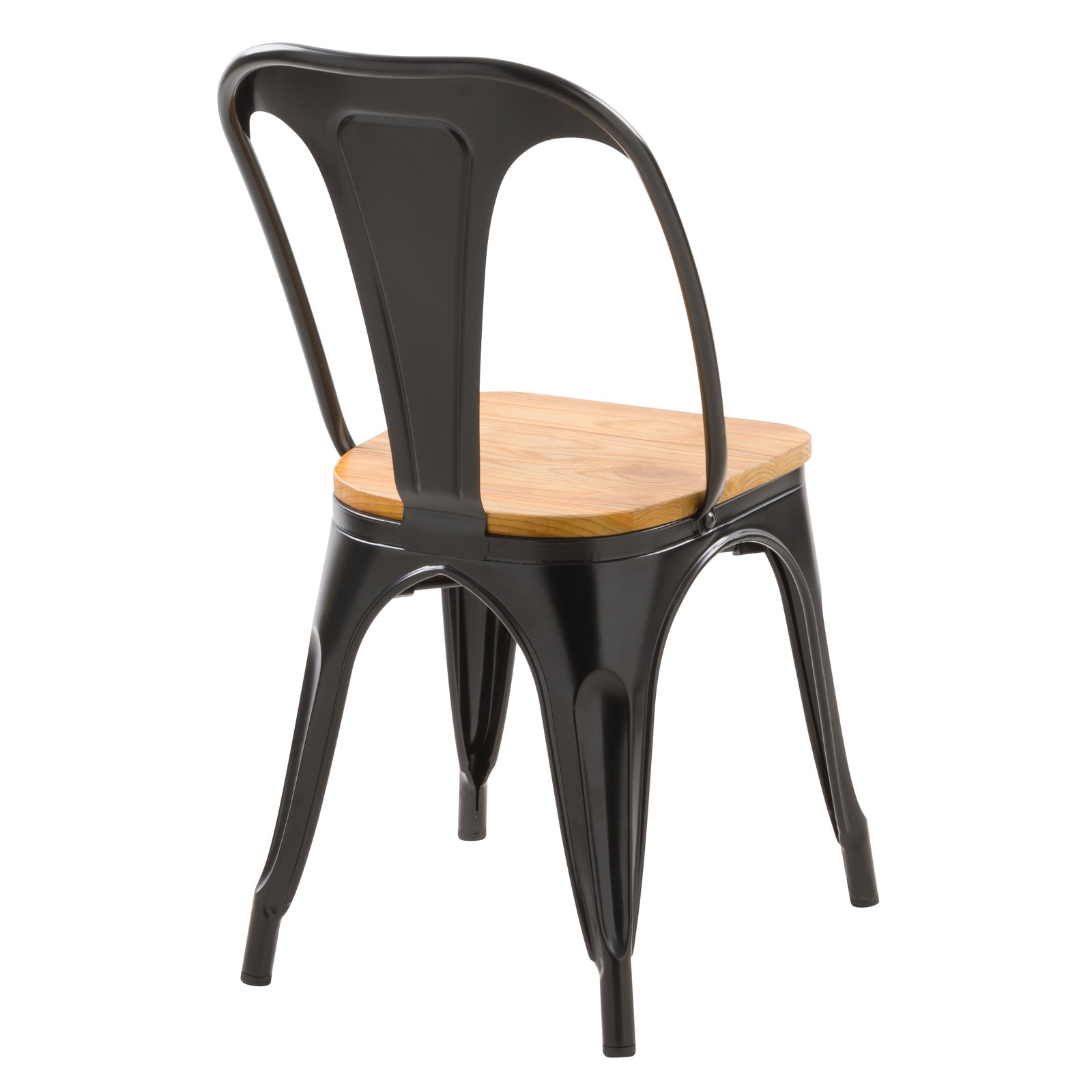acquisto sedia industriale in metallo e legno chiaro