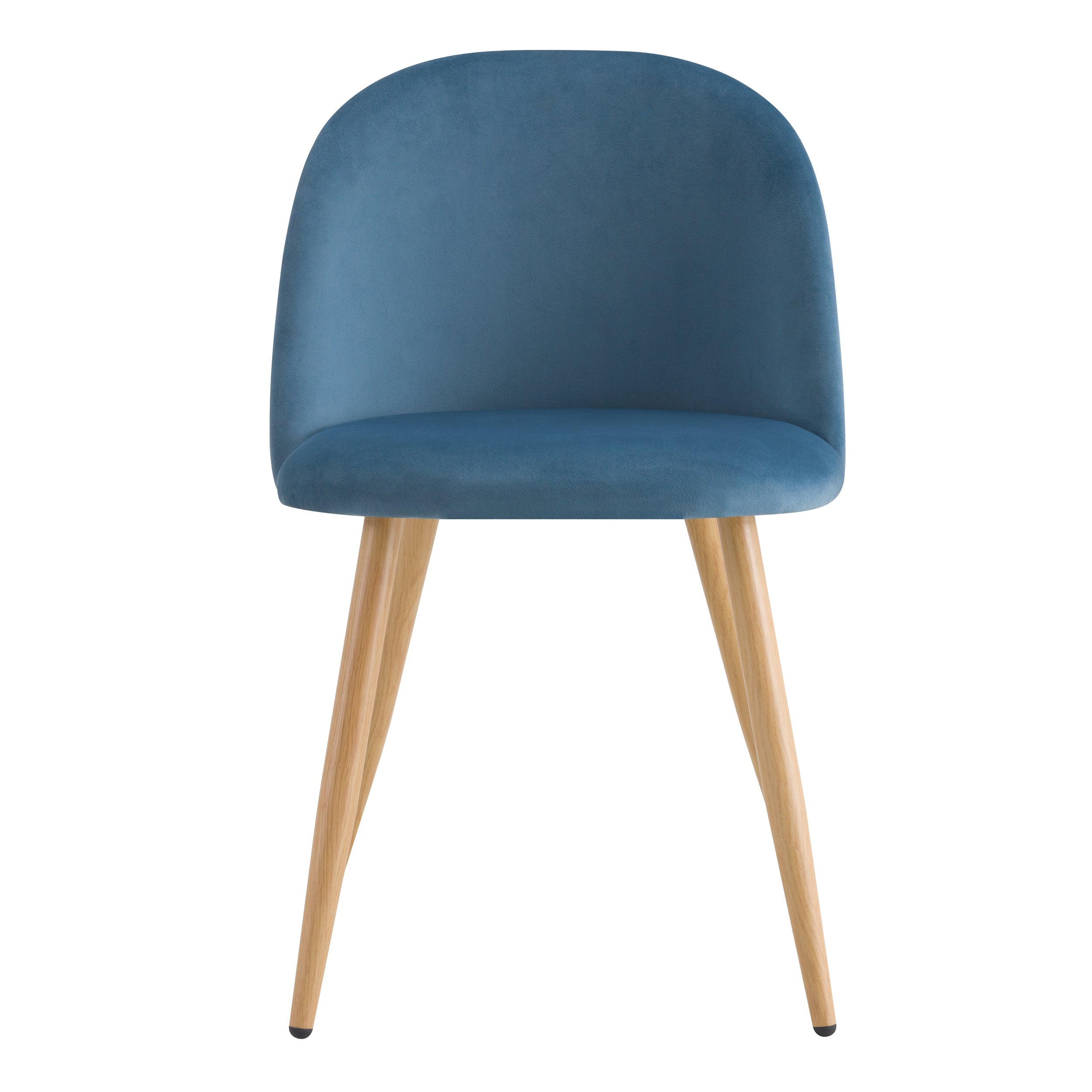 acquisto sedia set di 2 scandi blu velluto
