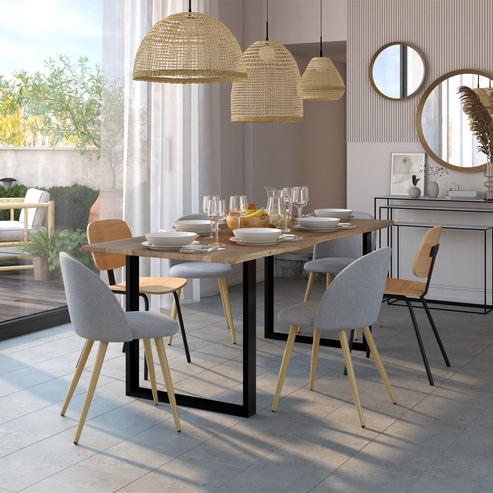 acquisto sedia set di 2 vintage legno metallo